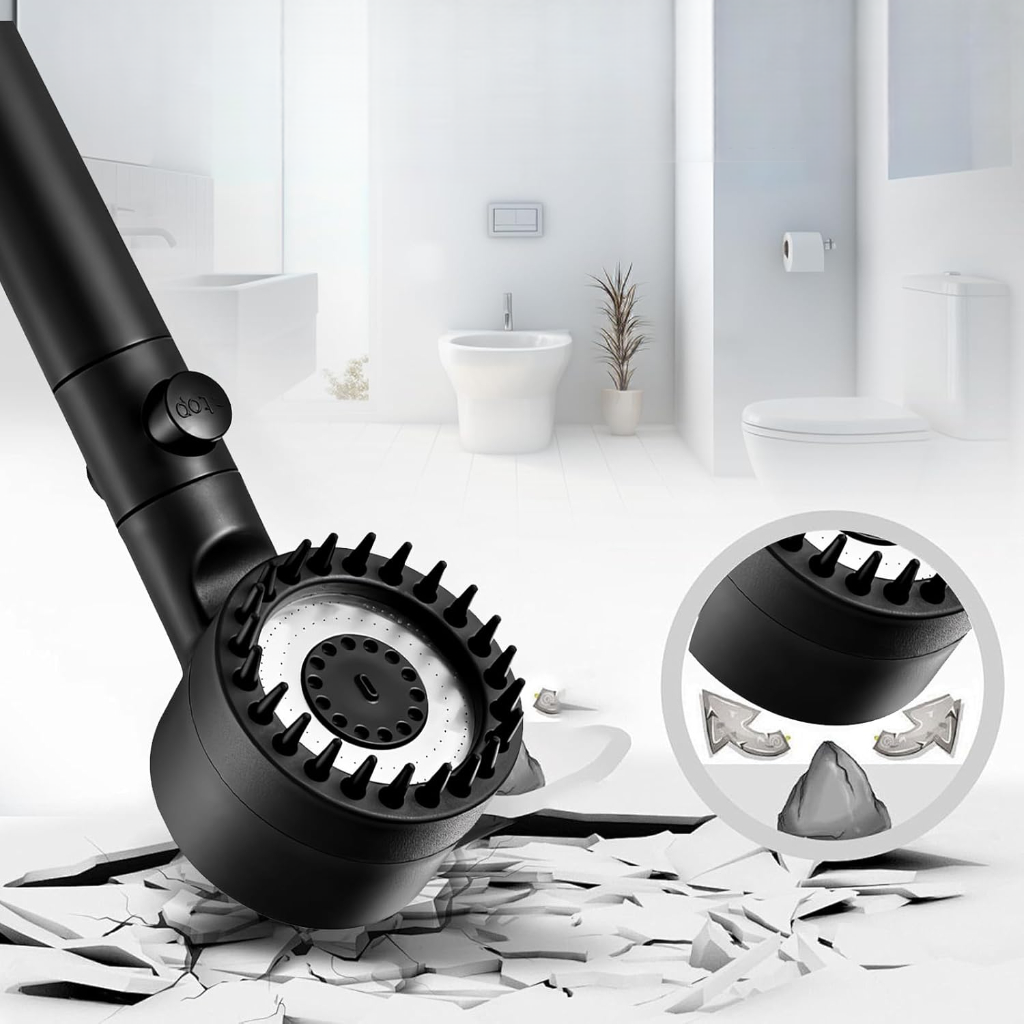 Pommeau de douche anti calcaire pour massage de la tête, réglage à trois vitesses -Luminogreen