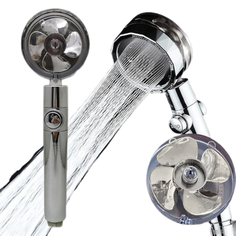 Pommeau de douche anti calcaire à ventilateur turbo haute pression-Luminogreen