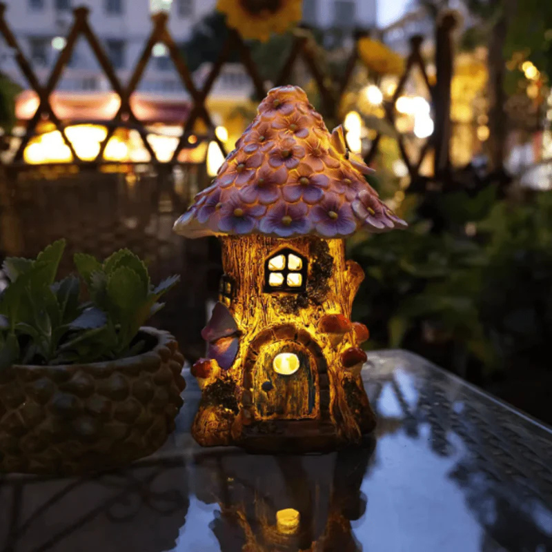 lampe solaire extérieur à LED de Jardin Maisonnette des Fées-Luminogreen