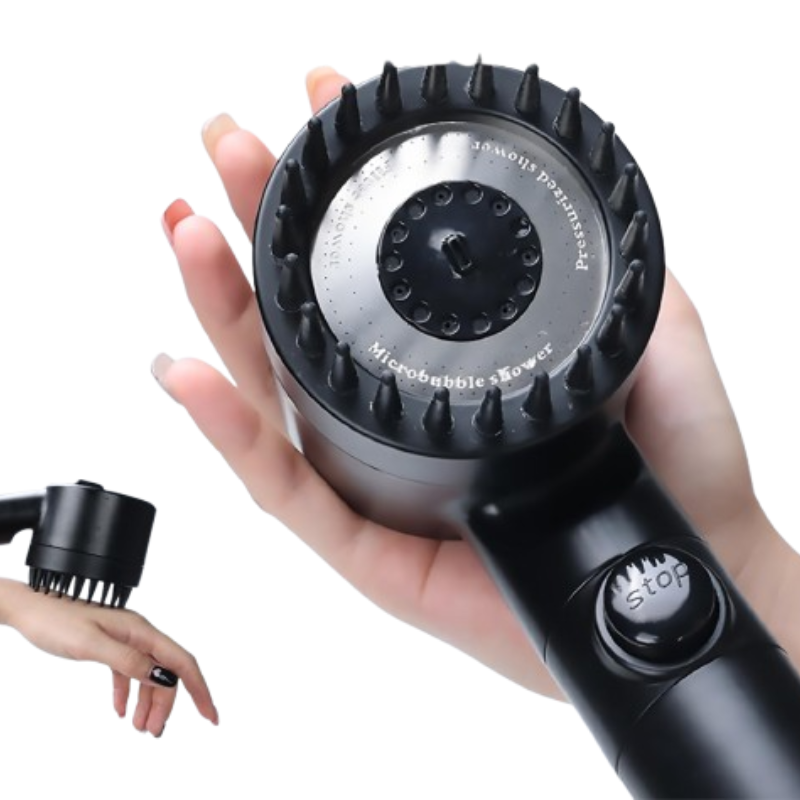 Pommeau de douche anti calcaire pour massage de la tête, réglage à trois vitesses -Luminogreen
