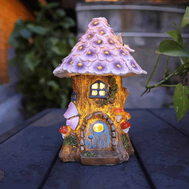 lampe solaire extérieur à LED de Jardin Maisonnette des Fées-Luminogreen