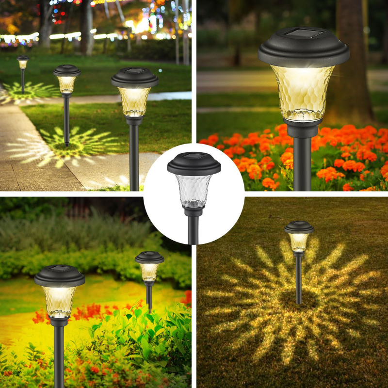 lampe solaire extérieur à LED de Jardin Solaire Multi couleur 8LED-Luminogreen