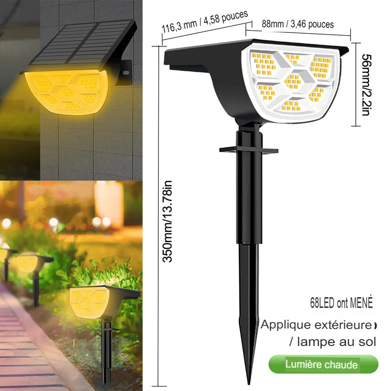 Lampe solaire extérieur à LED étanche pour paysage lumière -Luminogreen