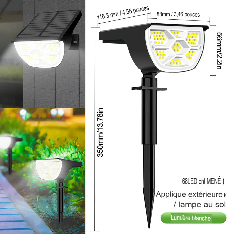 Lampe solaire extérieur à LED étanche pour paysage lumière -Luminogreen