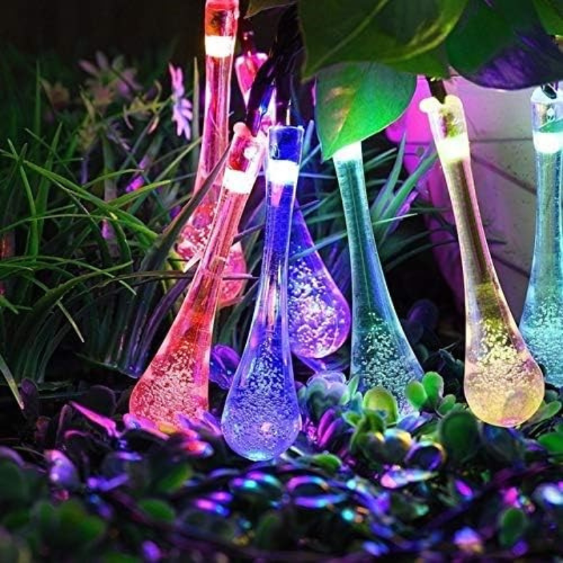 lampe et guirlande Solaire Extérieure LED Goutte d'Eau-Luminogreen