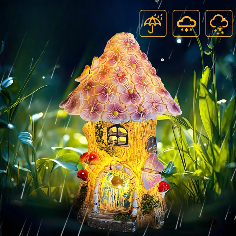 lampe solaire extérieur à LED de Jardin Maisonnette des Fées-Luminogreen