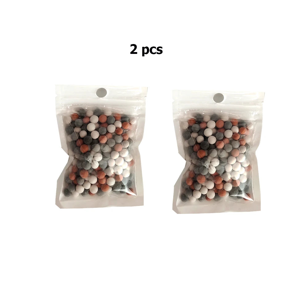 2 paquets boules de remplissage pour pommeau de douche anti calcaire avec interrupteur trois modes révolutionnaire à perle