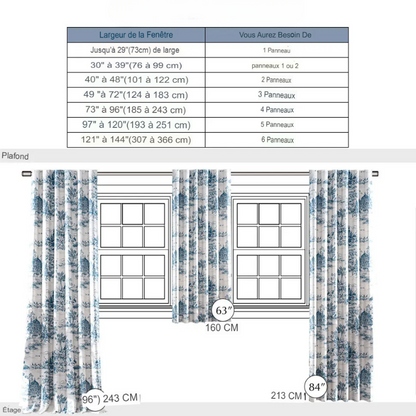rideaux occultant thermique court doublé pour fenêtre -Luminogreen