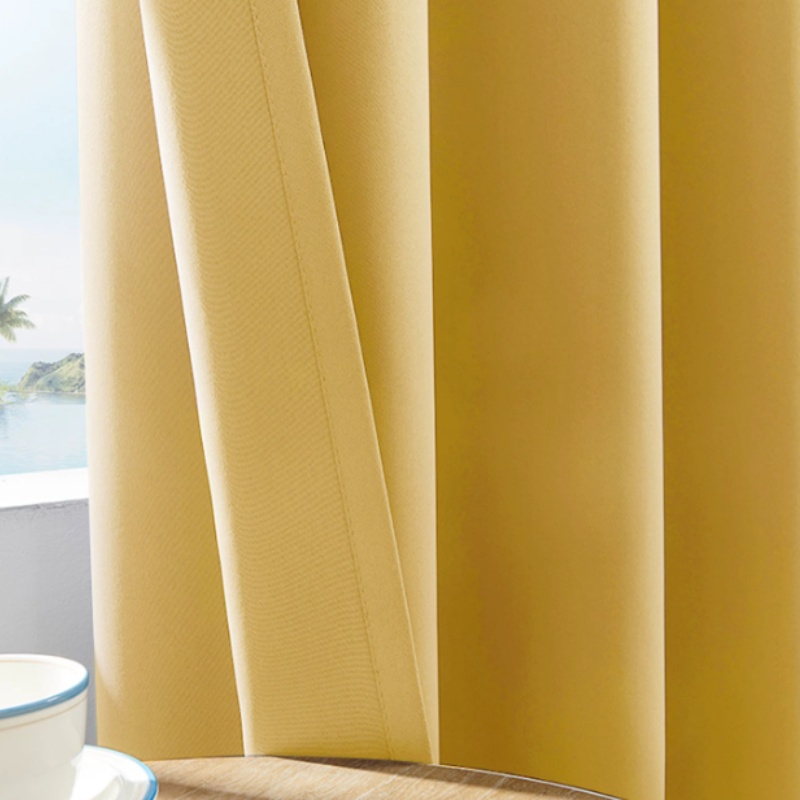 Rideaux occultant thermique simples de couleur unie -Luminogreen