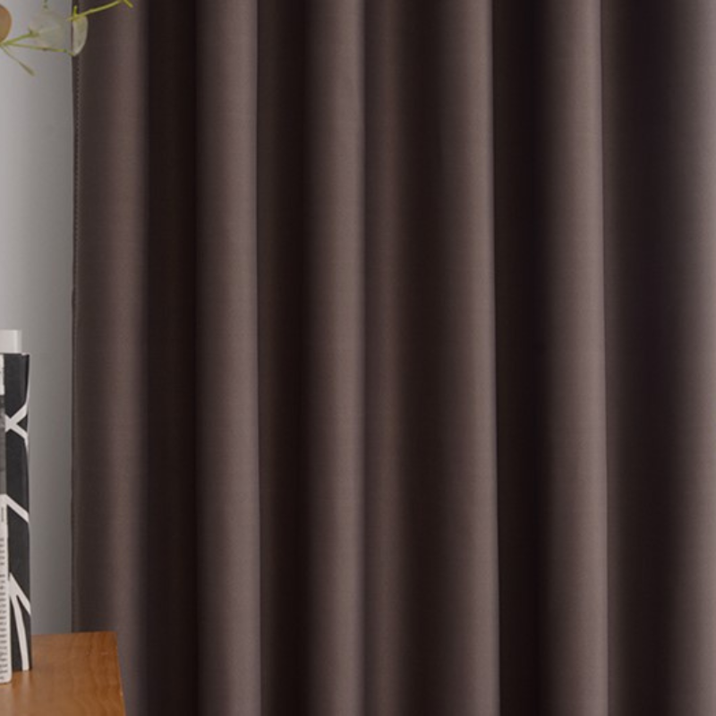 rideaux occultant thermique pour chambre à coucher et pour salon classique brun  -Luminogreen