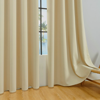 Rideaux occultant thermique simples de couleur unie -Luminogreen