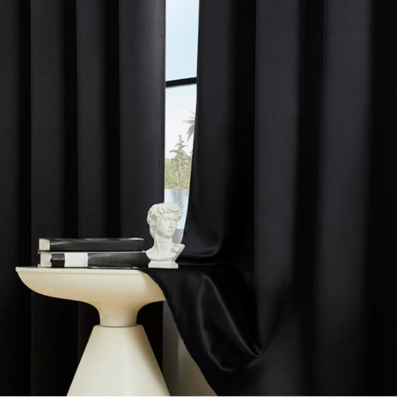 Rideaux occultant thermique simples de couleur unie -Luminogreen