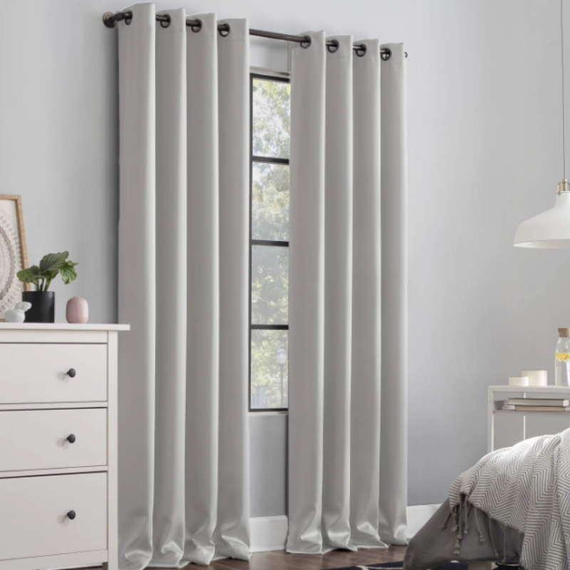 Rideaux occultant thermique simples de couleur unie -Luminogreen