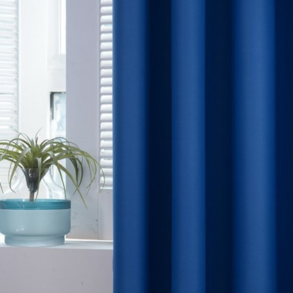 rideaux occultant thermique pour chambre à coucher et pour salon classique bleu -Luminogreen