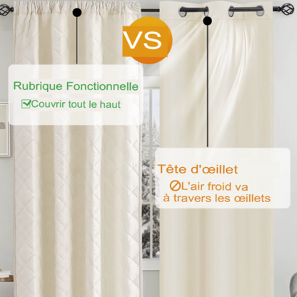 rideaux occultant thermique Matelassés Doublure de Rideaux Isolés Thermiques -Luminogreen