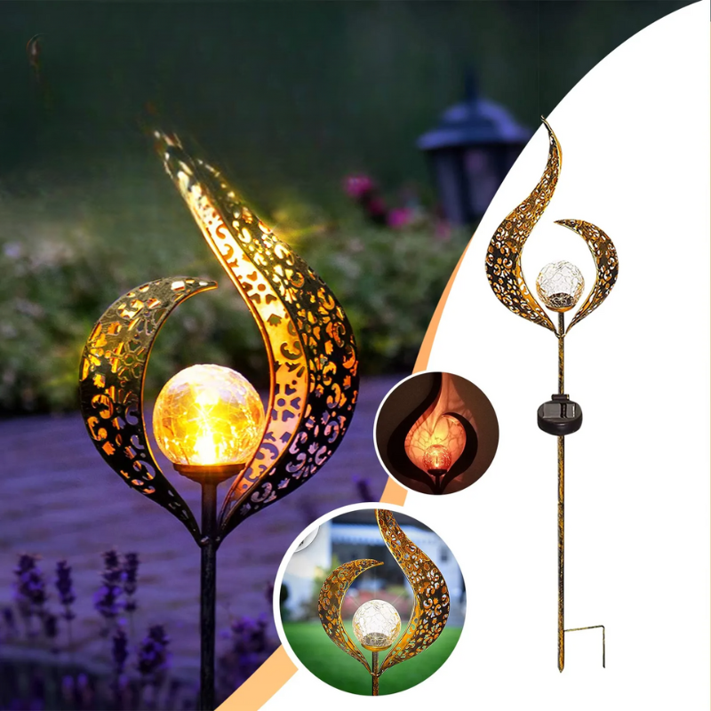 Lampe Solaire extérieur LED de Jardin en Fer Massif 1-Luminogreen