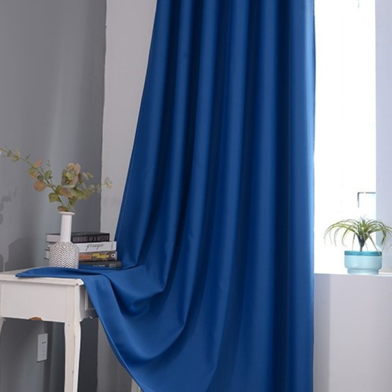 rideaux occultant thermique pour chambre à coucher et pour salon classique bleu -Luminogreen