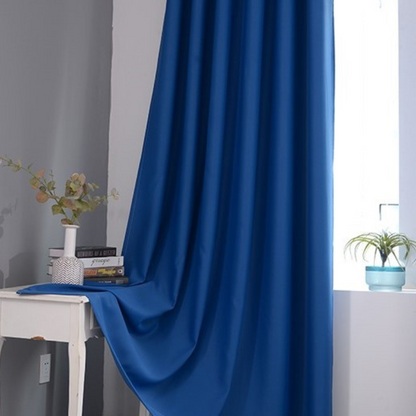 rideaux occultant thermique pour chambre à coucher et pour salon classique bleu -Luminogreen