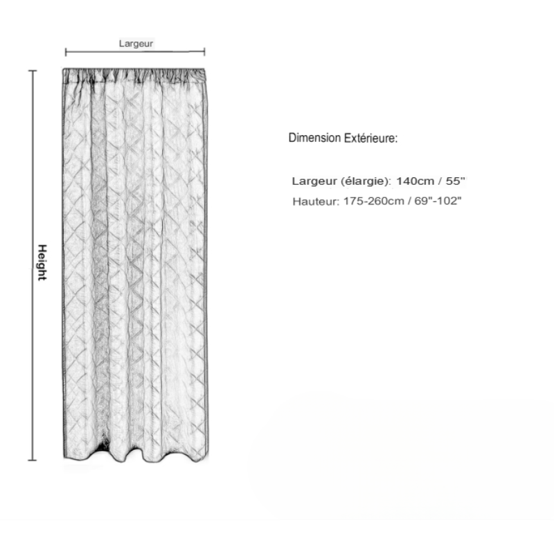 rideaux occultant thermique Matelassés Doublure de Rideaux Isolés Thermiques et un cadeau offert +ebook gratuit-Luminagreen