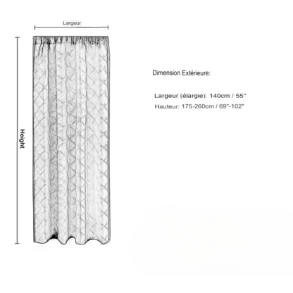 rideaux occultant thermique Matelassés Doublure de Rideaux Isolés Thermiques -Luminogreen