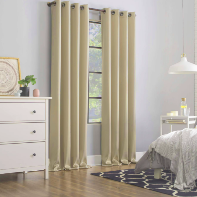 Rideaux occultant thermique simples de couleur unie -Luminogreen