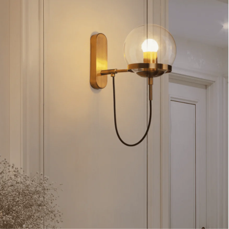 Applique murale extérieur globe verre LED vintage  -Luminogreen
