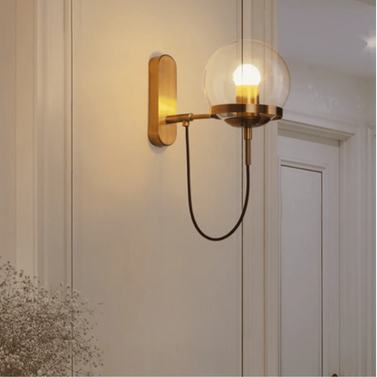 Applique murale extérieur globe verre LED vintage  -Luminogreen