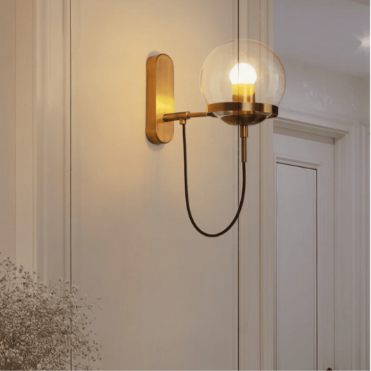Applique murale extérieur globe verre LED vintage  -Luminogreen
