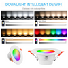 spot led encastrable intelligent pour Google Alexa Home, Bluetooth multicouleur +ebook gratuit-Luminagreen