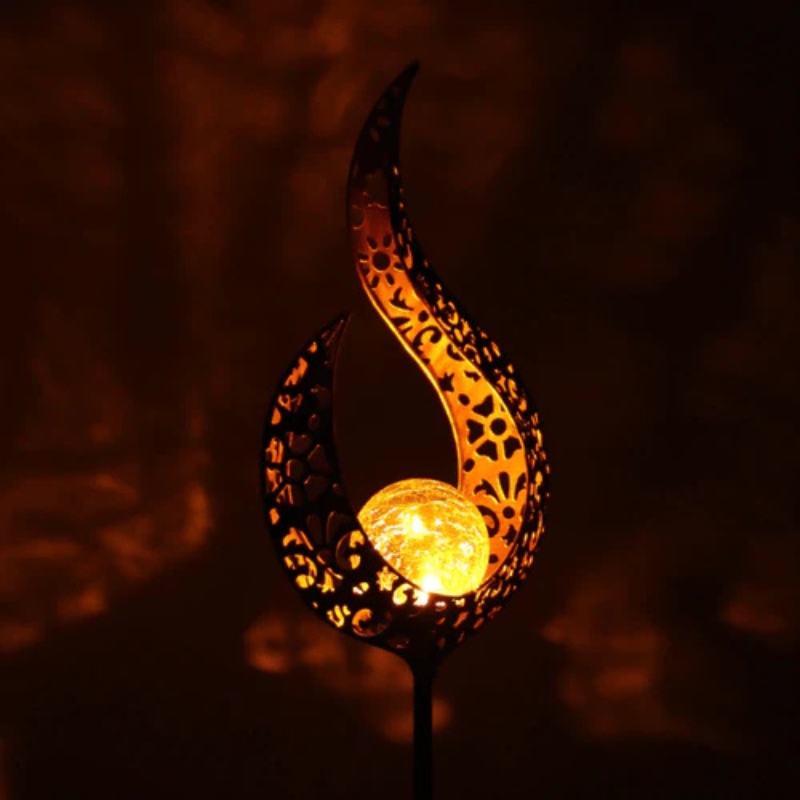 Lampe Solaire extérieur LED de Jardin en Fer Massif 1-Luminogreen