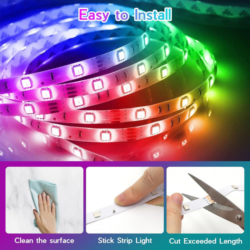 Ruban led flexible USB 5050 RVB+ télécommande gratuite -Luminogreen