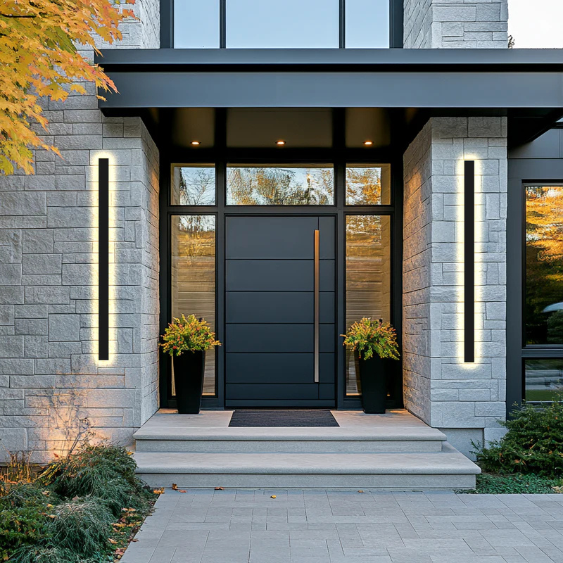 Applique murale extérieur LED en aluminium imperméable à l'eau pour l'intérieur et l'extérieur style black-Luminogreen
