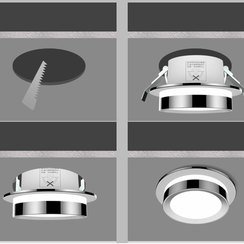 Spot led encastrable en chrome blanc classique -Luminogreen