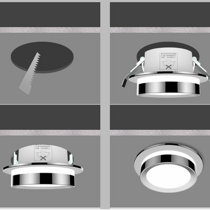 Spot led encastrable en chrome blanc classique -Luminogreen