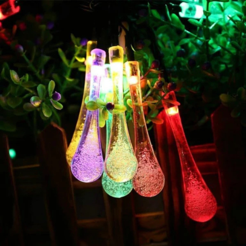 lampe et guirlande Solaire Extérieure LED Goutte d'Eau-Luminogreen