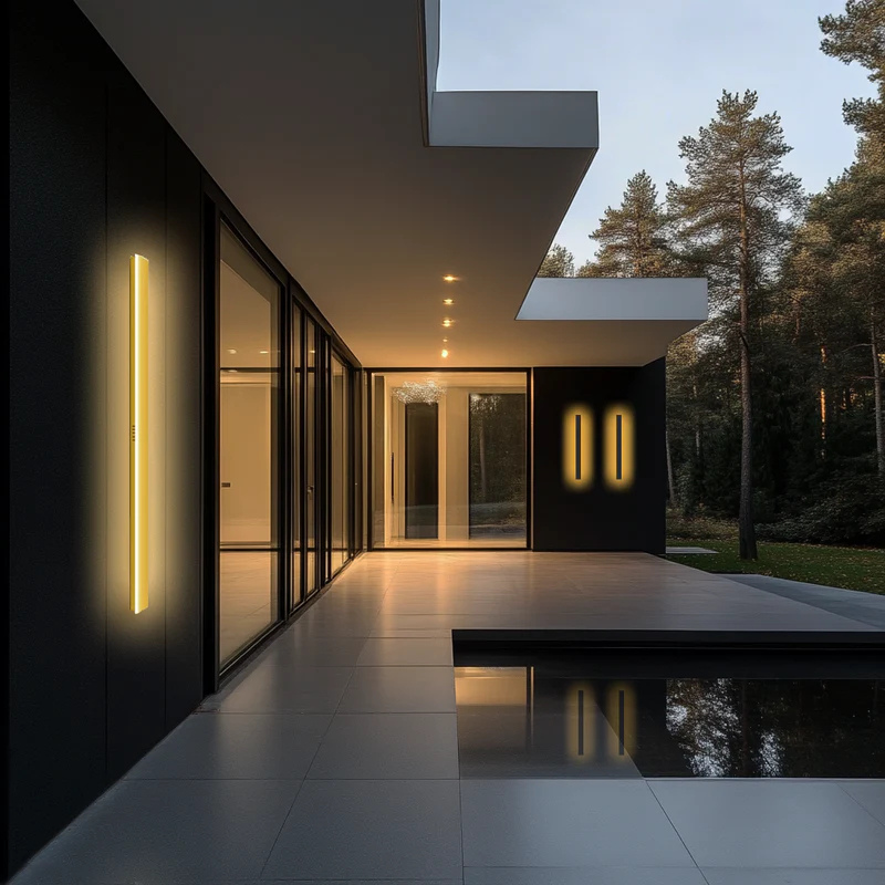 Applique murale extérieur LED en aluminium imperméable à l'eau pour l'intérieur et l'extérieur style or -Luminogreen