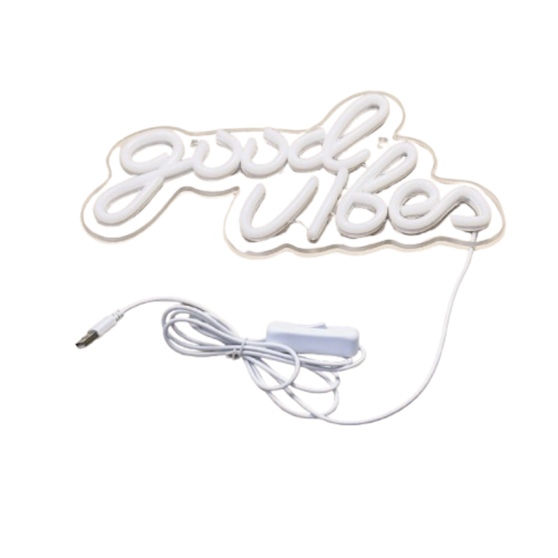 Neon led good vibes rose femme Look tendance et rétro -Luminogreen