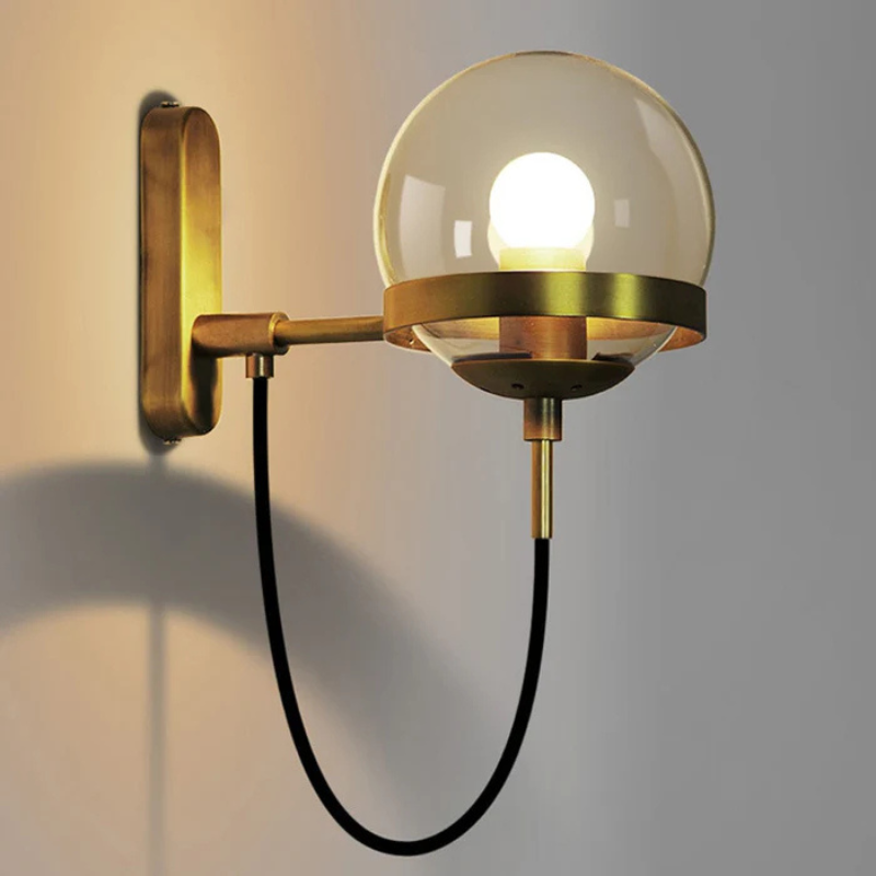 Applique murale extérieur globe verre LED vintage  -Luminogreen