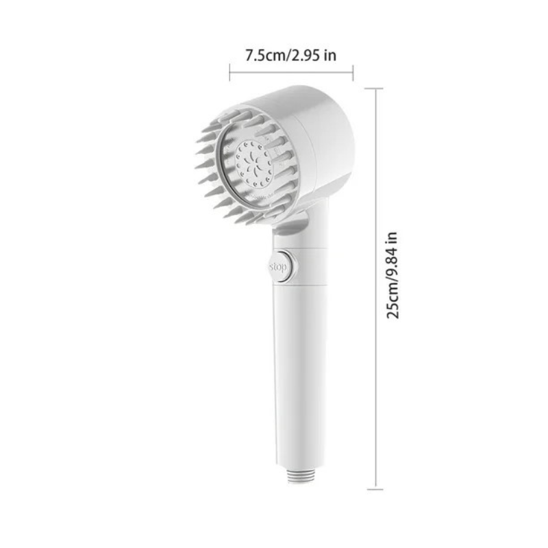 Pommeau de douche anti calcaire pour massage de la tête, réglage à trois vitesses -Luminogreen