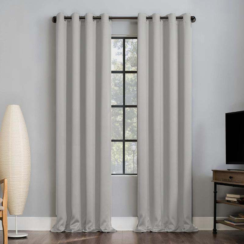 Rideaux occultant thermique simples de couleur unie -Luminogreen