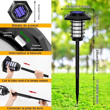 Lampe solaire à led pour décoration extérieure de jardin -Luminogreen