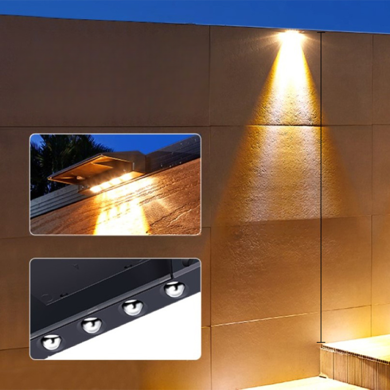 Appliques murales solaires puissant à 4 LED-Luminogreen