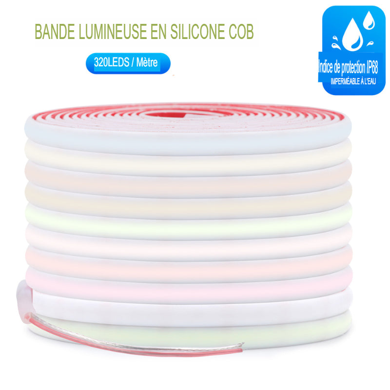 ruban led Néon COB Étanche IP68 12V24V - 320 LEDm - multicouleur Flexible -Luminogreen