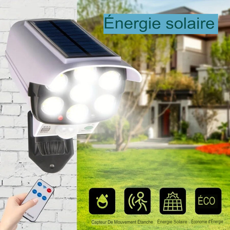 Projecteur led extérieur solaire avec Détecteur de mouvement puissant avec télécommande  -Luminogreen
