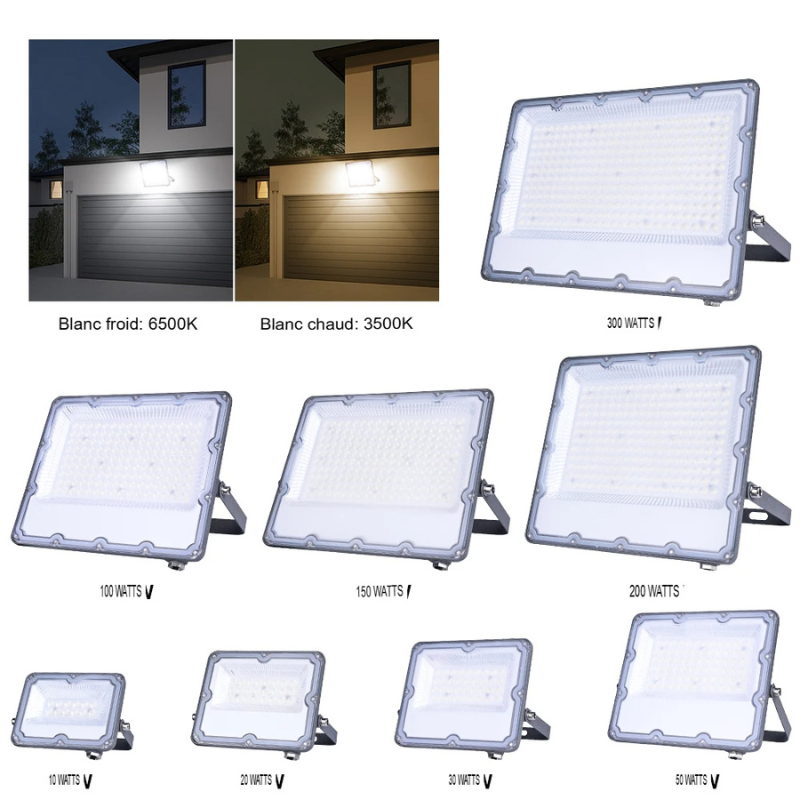 projecteur led extérieur imperméable et pratique, éclairage fort à large faisceau-Luminogreen