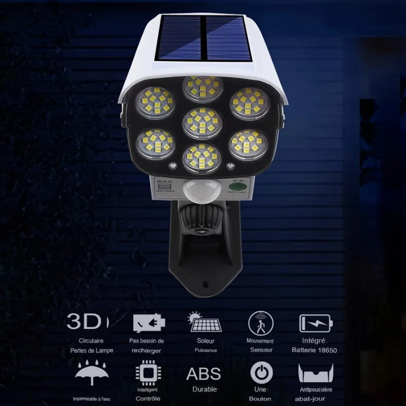 Projecteur led extérieur solaire avec Détecteur de mouvement puissant avec télécommande  -Luminogreen