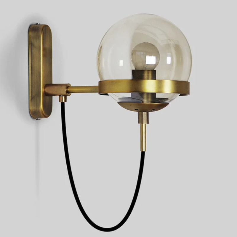 Applique murale extérieur globe verre LED vintage  -Luminogreen