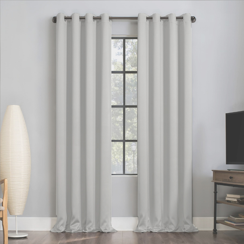 Rideaux occultant thermique simples de couleur unie -Luminogreen