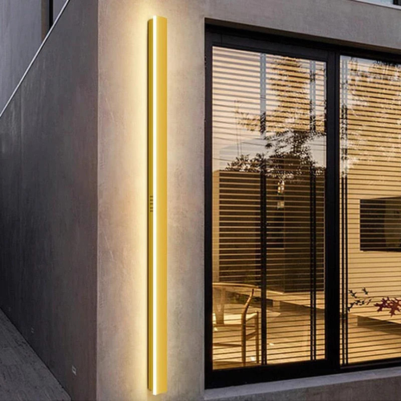 Applique murale extérieur LED en aluminium imperméable à l'eau pour l'intérieur et l'extérieur style or -Luminogreen