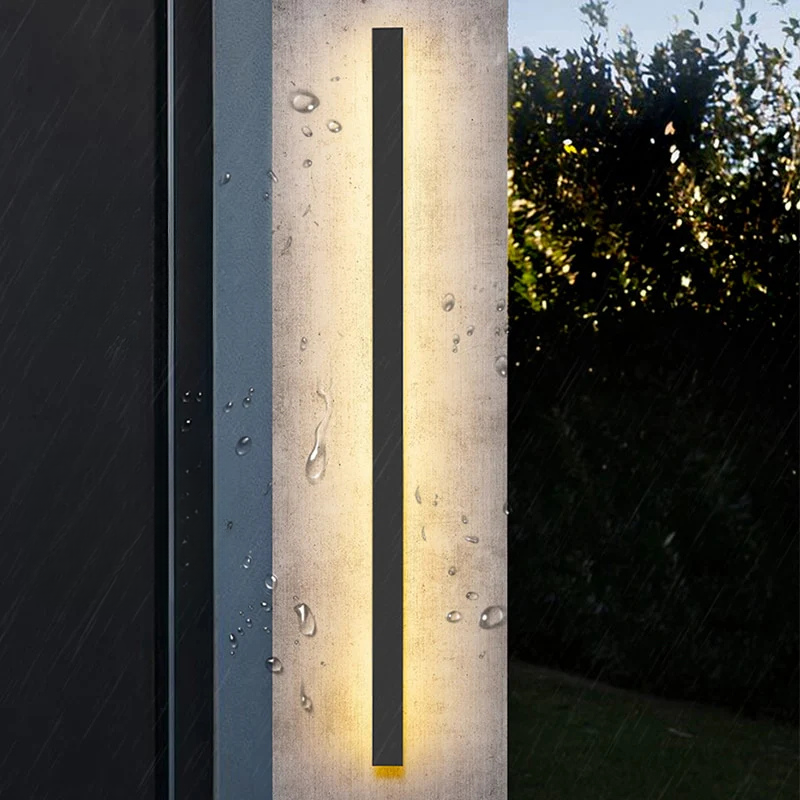 Applique murale extérieur LED en aluminium imperméable à l'eau pour l'intérieur et l'extérieur style black-Luminogreen